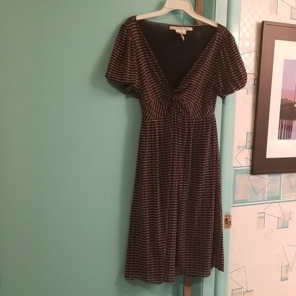 Multi print purple .plum dress by Maxx Studio .